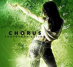 极品PS动作－闪光音符(含高清视频教程)：Chorus Photoshop Action